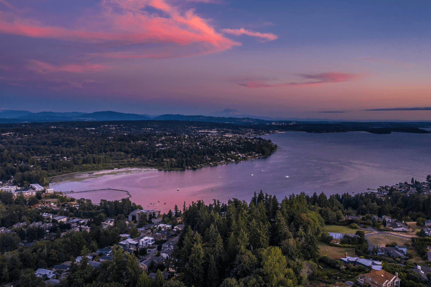 Aerial view of Kirkland Washington